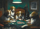 Honden spelen poker - metalen bord - mancave - Honden -  20x30 - Kunst - Brown & Bigelow