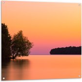 Tuinposter – Oranje/Roze Lucht - 100x100cm Foto op Tuinposter  (wanddecoratie voor buiten en binnen)