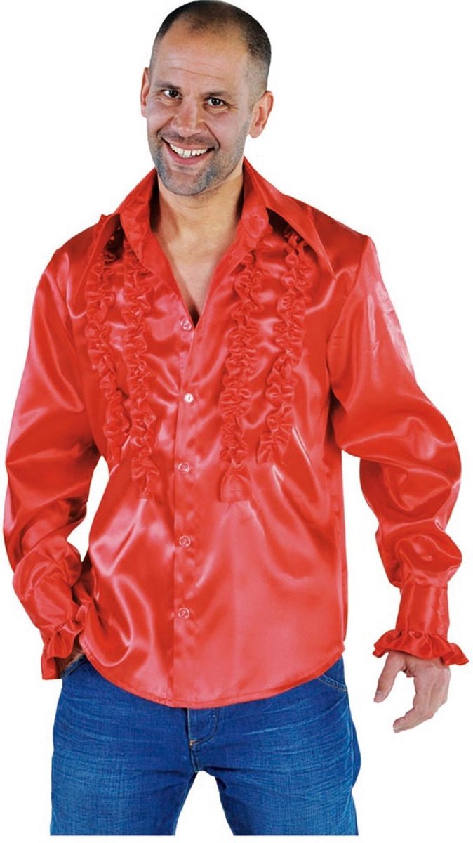 Magic By Freddy Verkleedblouse Rouches Heren Polyester Rood Mt M