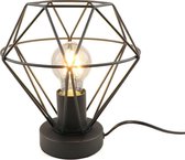 Olucia Jochem - Industriële Tafellamp - Metaal - Zwart