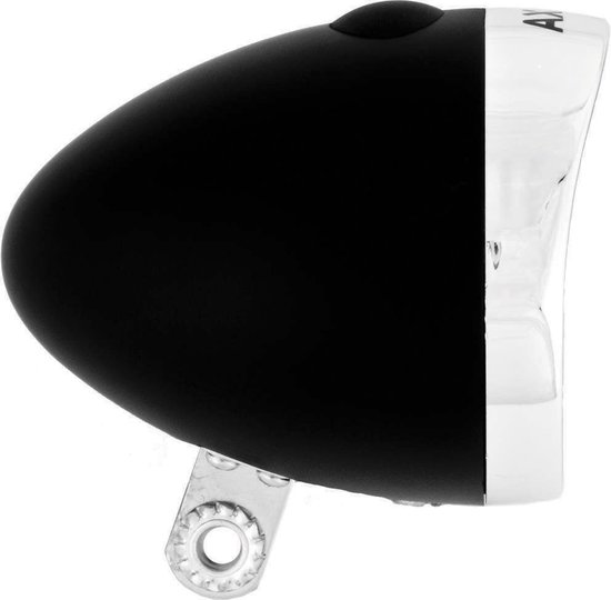 AXA Klassieke LED fietskoplamp - Retro design - Batterij - Zwart - Inclusief batterijen — afbeelding 2