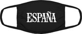 Espana mondkapje | Spanje gezichtsmasker | bescherming | bedrukt | logo | Wit mondmasker van katoen, uitwasbaar & herbruikbaar. Geschikt voor OV