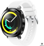 Siliconen Smartwatch bandje - Geschikt voor  Samsung Gear Sport silicone band - wit - Strap-it Horlogeband / Polsband / Armband