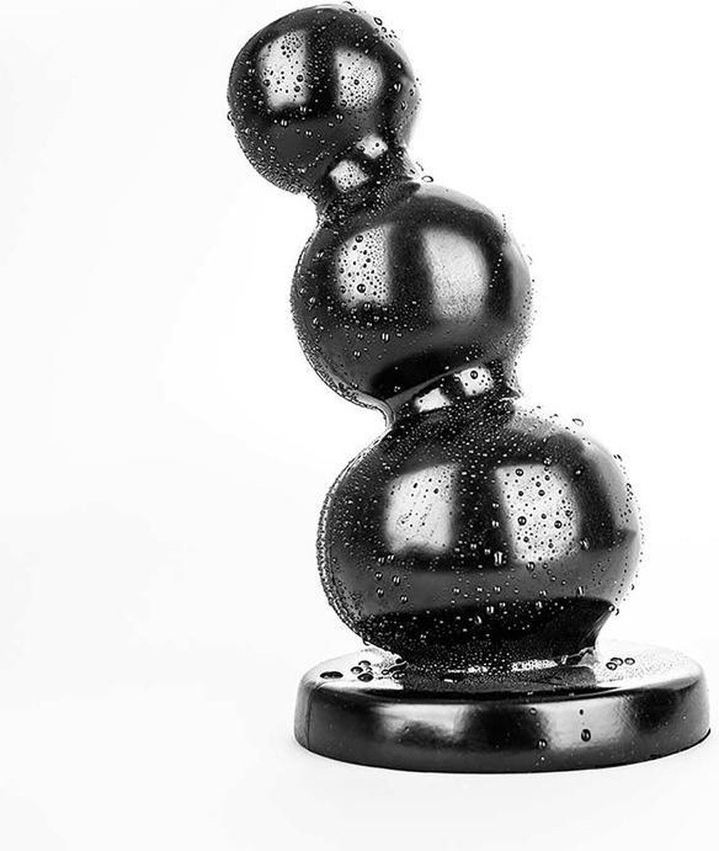 Goedkoopste Bubble Toys - Momo - XXL Anaal Dildo - 32 x 13,7 cm - Zwart