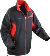 Spiro Heren Micro-Lite Performance Sports Jacket (Waterafstotend, Windbestendig & Ademend) (Zwart/Rood)