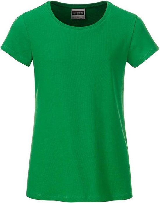 T-shirt Basic Filles James and Nicholson (vert fougère)