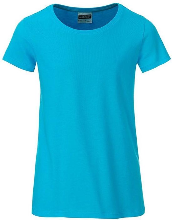 T-shirt Basic Filles James and Nicholson (turquoise)