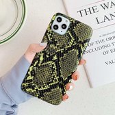 Neon Snake Print geschikt voor Apple iPhone 12 Mini - 5.4 inch hoesje - groen