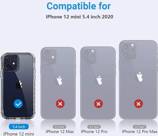 Étui Portefeuille ShieldCase iPhone 12 Mini - 5,4 pouces - Bleu