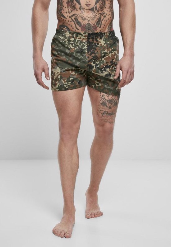 Brandit - Flecktarn Boxershorts - S - Groen/Bruin