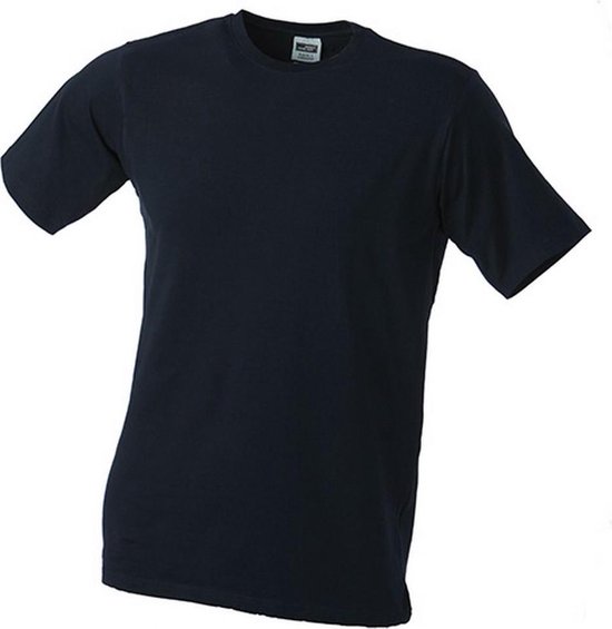 James and Nicholson Unisex Elastische Tee (Zwart)