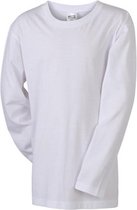 James and Nicholson Kinderen/Kinderen T-Shirt met middellange mouwen en lange mouwen (Wit)