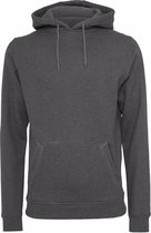 Build Your Brand Heren Zware Pullover Hoodie (Houtskool)