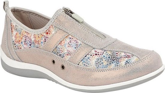 Boulevard Dames/dames Bloemenprint Suède Schoenen (Grijs) | bol.com