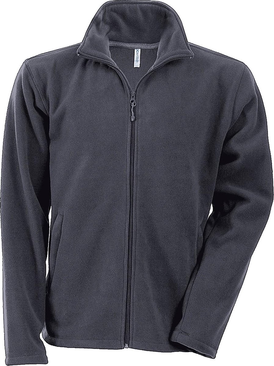 Kariban Heren Falco Full Zip Anti Pill Fleece Jasje Konvooi Grijs