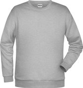 Sweat-shirt Basis pour hommes James And Nicholson (Grey Heather)