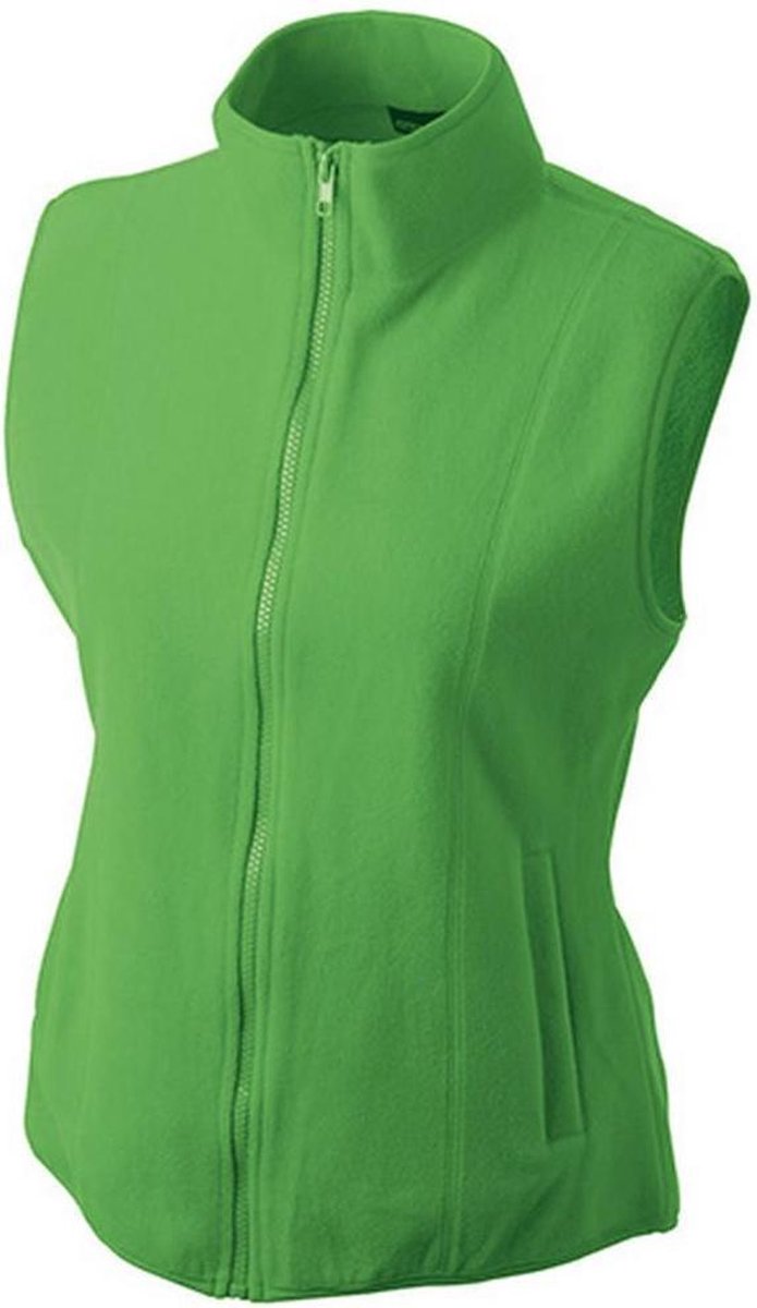 James and Nicholson Vrouwen/dames Microfleece Vest (Kalk groen)