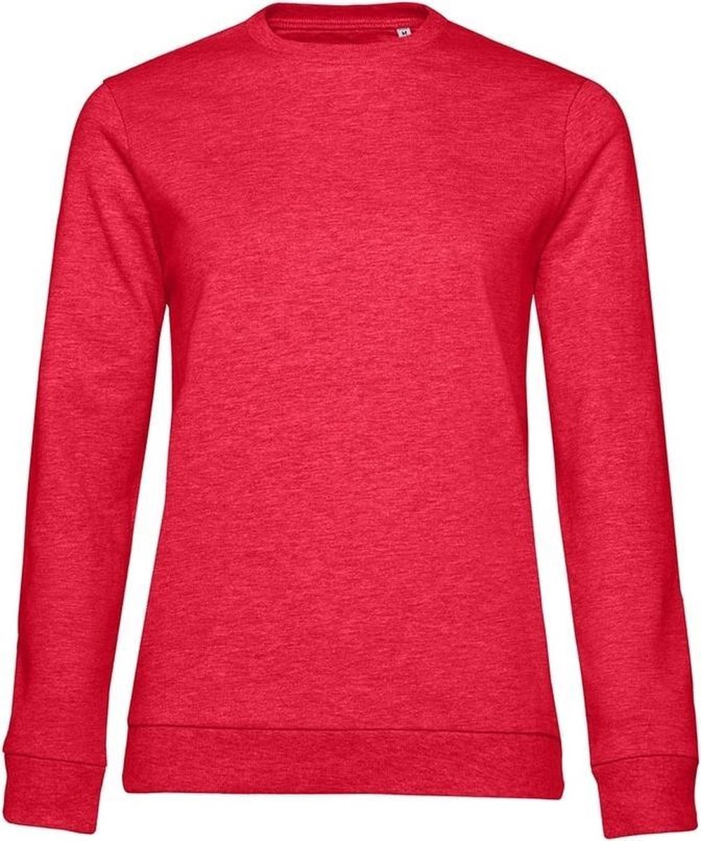 B&C Dames/dames Set-in Sweatshirt Rode Heide