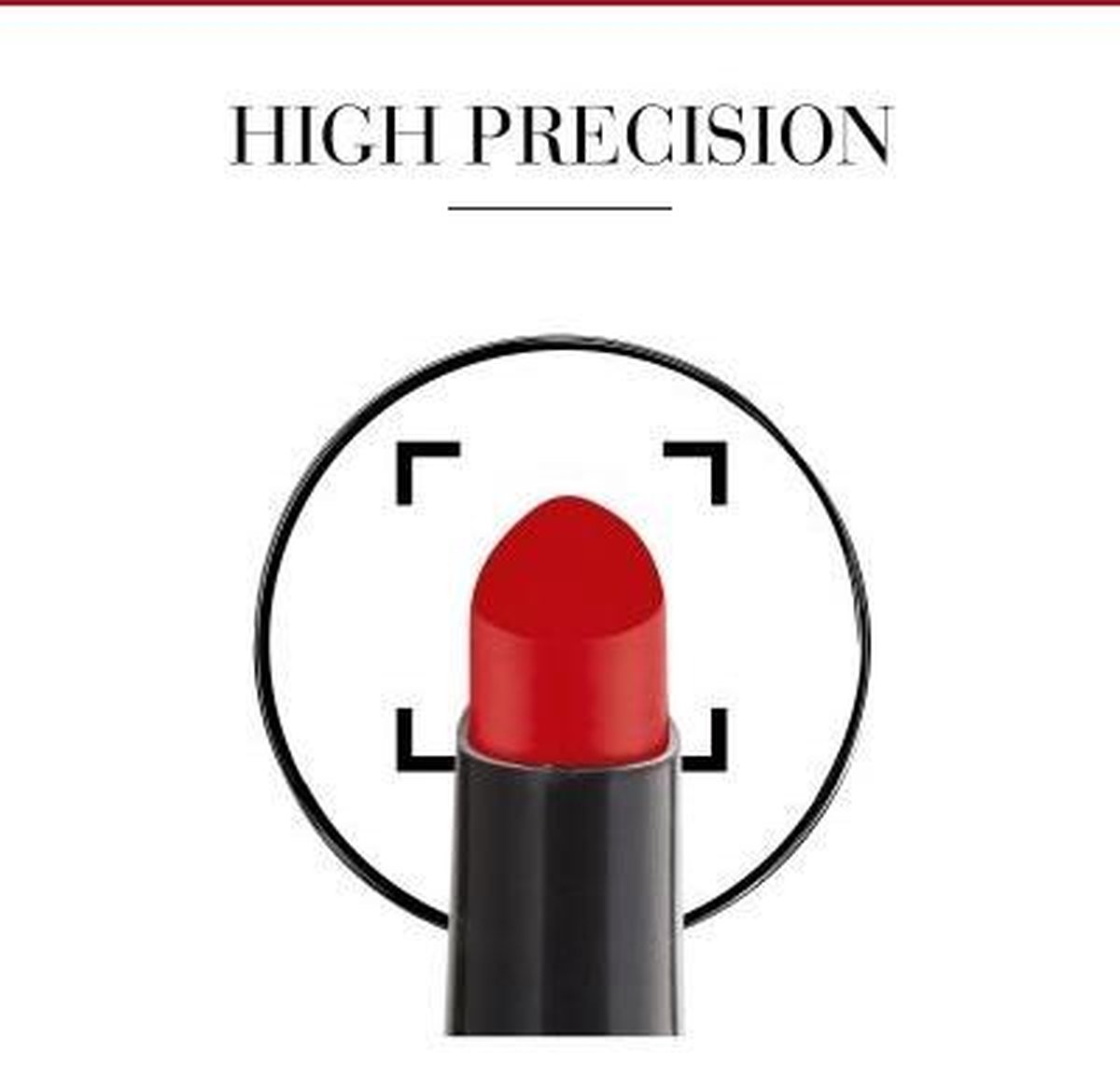 Een rode lipstick met zwarte applicator, naast een open rode huls. De huls heeft de tekst 'ROUGE VELVET The lipstick BOURJOIS'.
