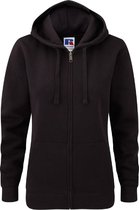 Russel - Authentic Hoodie met Rits Dames - Zwart - S