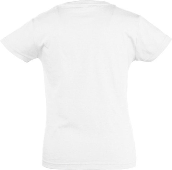 SOLS Meisjes Kersen Korte Mouw T-Shirt (Wit)