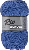 Lammy yarns Rio katoen garen - jeans blauw (039) - pendikte 3 a 3,5 mm - 1 bol van 50 gram