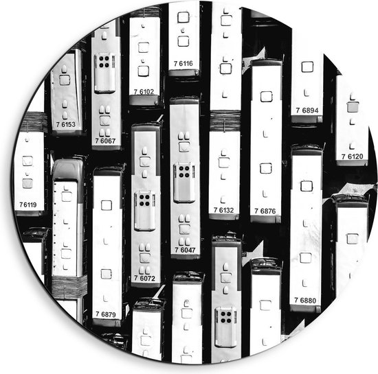 Dibond Wandcirkel - Computerspellen (zwart/wit) - 40x40cm Foto op Aluminium Wandcirkel (met ophangsysteem)