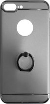 Fit Fashion - Hardcase Hoesje -  Met ring - Geschikt voor iPhone 7 Plus - Zilver