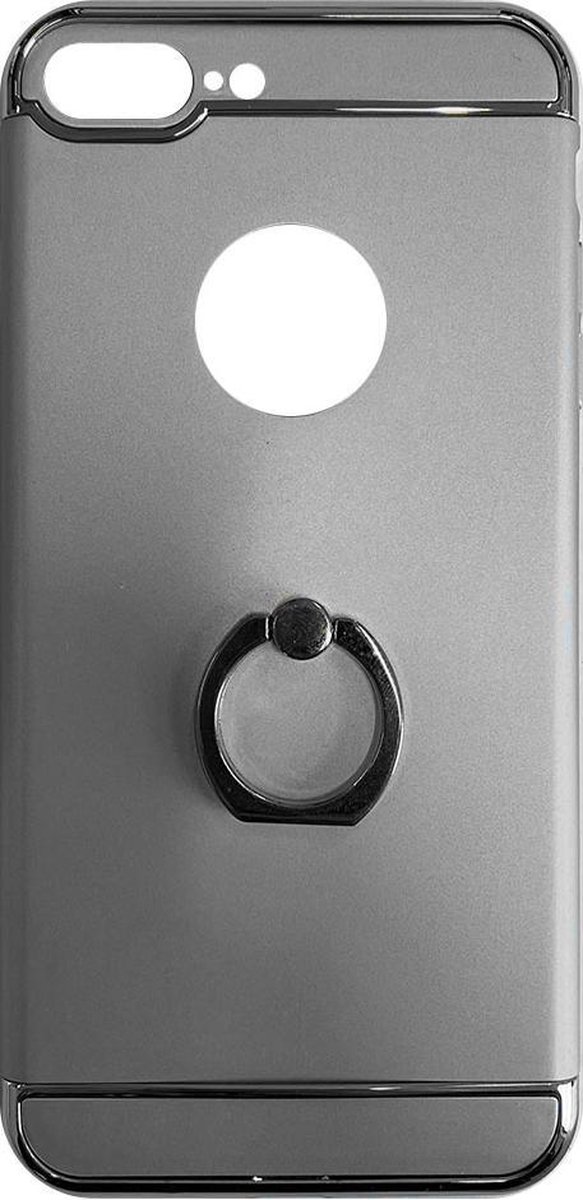 Fit Fashion - Hardcase Hoesje - Met ring - Geschikt voor iPhone 7 Plus - Zilver