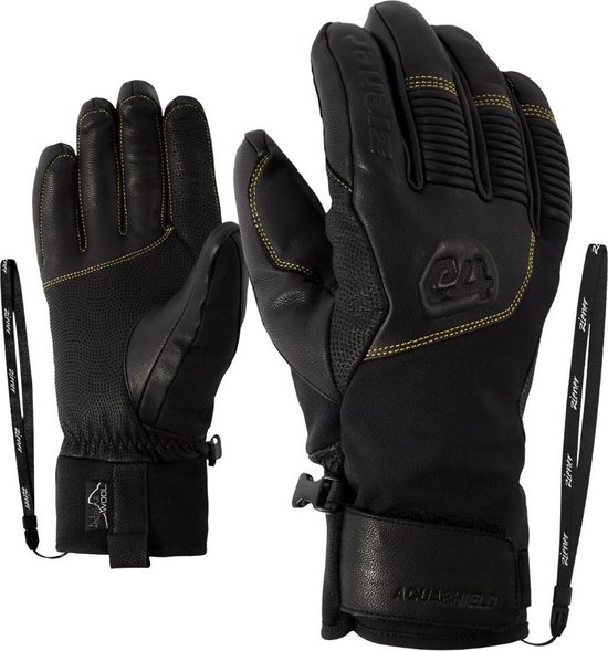 Ziener GLYXUS Skihandschoenen voor heren, wintersport, waterdicht, ademend, zwart, 7
