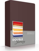 Hoogwaardige Dubbel Jersey Hoeslaken Lits-Jumeaux Bruin | 180x200/210/220 + 200x200 | Zacht En Dik | Rondom Elastiek
