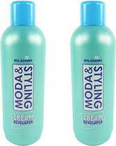 Elgon Moda Styling Cream Developer - Hair Care - oxidatie Emulsion - 2 x 1000 ml