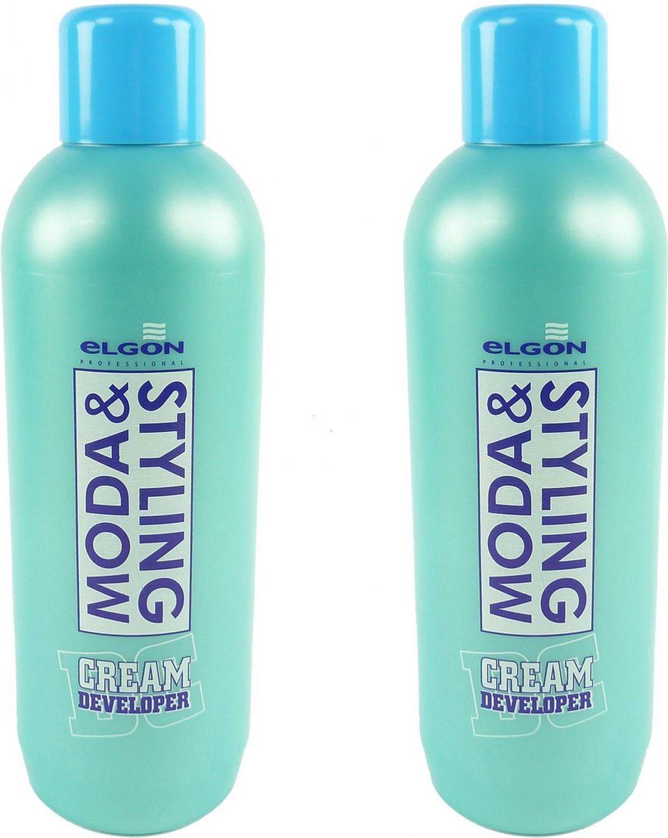 Elgon Moda Styling Cream Developer - Hair Care - oxidatie Emulsion - 2 x 1000 ml