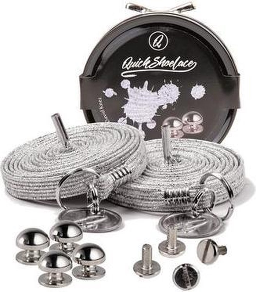 Quickshoelaces - casuel zilver