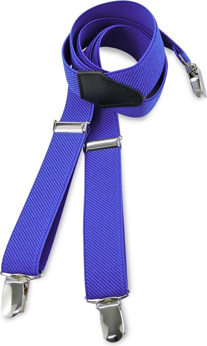 We Love Ties - Bretels - Kinderbretels uni kobaltblauw - kobaltblauw
