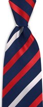 We Love Ties - Stropdas rood / wit / blauw - geweven polyester Microfill