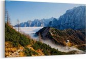 Schilderij - Uitzicht op de bergen — 100x70 cm
