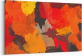 Schilderij - Camouflage rood & oranje — 100x70 cm