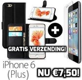 iPhone 6 Hoesje Wallet Case + Tempered Glass!