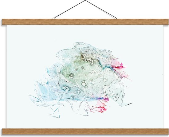Schoolplaat – Abstracte Aquarel Verf - 60x40cm Foto op Textielposter (Wanddecoratie op Schoolplaat)