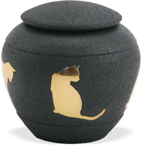 Silhouette Cats - Urn in koper - Shale Silhouette Cat
