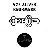 Glams Dames Armband Satijn - Zilver