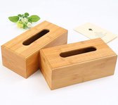Decopatent® - Bamboe - Boîte à mouchoirs en papier - Support de boîte à mouchoirs pour - Toilette - Salle de bain - Cuisine - Boîte à mouchoirs - Bois