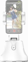 Apai Genie 360 graden rotatie Panoramisch hoofd Bluetooth Auto Face Tracking Object Tracking Holder met telefoonklem voor smartphones, GoPro, DSLR-camera's (wit)