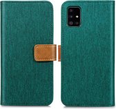 iMoshion Luxe Canvas Booktype Samsung Galaxy A51 hoesje - Groen