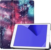 Hoes Geschikt voor iPad 10.2 2019/2020 Hoes Luxe Hoesje Book Case - Hoesje Geschikt voor iPad 7/8 Hoes Cover - Galaxy