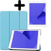 iPad 10.2 (2019 / 2020) Hoesje Hoes + Screenprotector - Licht Blauw