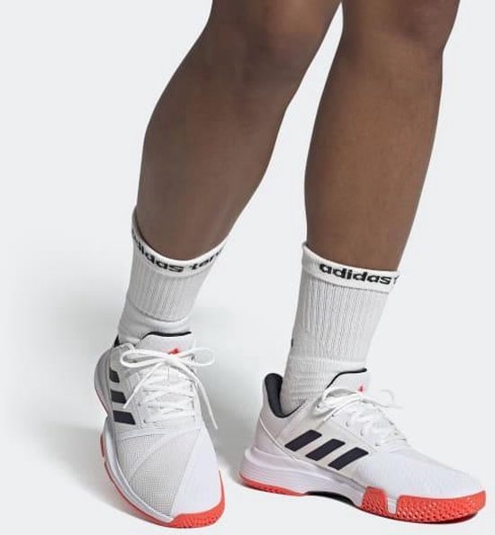 adidas Court Jam Bounce tennisschoenen heren wit/zwart | bol.com