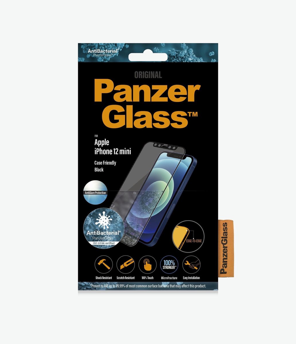 PanzerGlass iPhone 12 Mini Case Friendly Anti-Glare Screen Protector