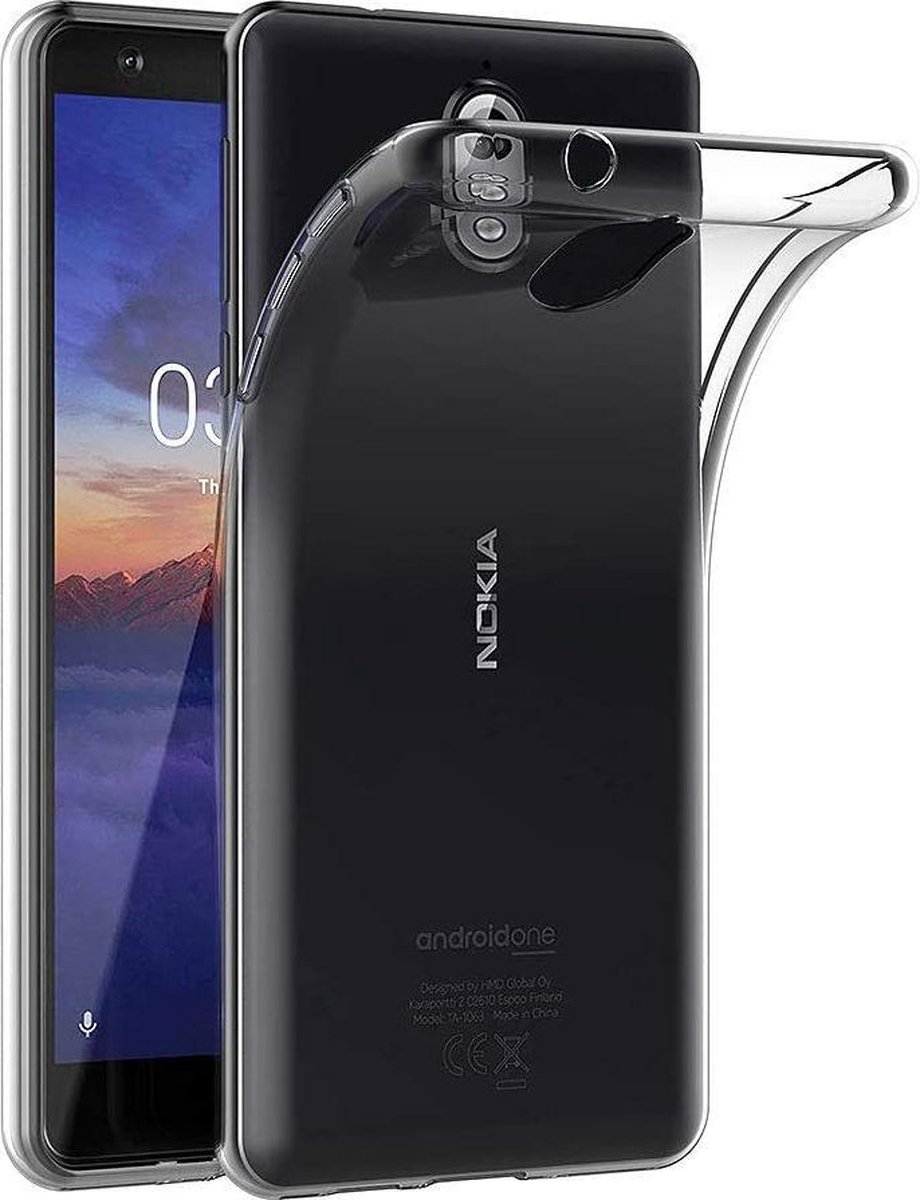 Silicone hoesje Geschikt voor: Nokia 3.1 Plus - transparant